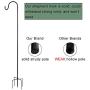 MIYA Shepherds Hook - 51 Inch Solid Bird Feeder Pole - Heavy Duty 2/5 Inch Thick 5 Prong Metal Hanger Hook for Hanging Plants, Wreaths, Lanterns, Baskets, String Lights, Other Decorations(4 Pack)
