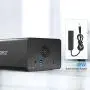 ORICO 2 Bay USB 3.0 to SATA External Hard Drive Enclosure Support 32TB, 2.5/3.5 inch HDD SSD Enclosure for Music Photo Video Data Storage Backup (No RAID)