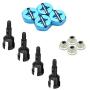 DiDi/iRC Wheel Axle Shaft RC spare parts with 7 to12mm Adapter for Upgrading Wltoys A959 A969 A979 K929 1/18 scale Rc Car 4-Pack