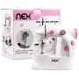 NEX Sewing Machine Mini Size for Little Sewing Projects Double Thread Double Speed with Foot Pedal Light Safety Cover