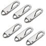 6pcs Zipper Pulls Universal Metal Handle Repair Parts Replacement, for Jacket,Coat,Luggage,Backpack,Handbag(Silver)