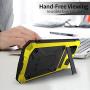 Simicoo Googel Pixel 4 XL Aluminum Alloy Metal Bumper Silicone Case Hybrid Military Shockproof Heavy Duty Armor Defender Tough Built-in Gorilla Glass Cover for Googel Pixel 4 XL (Yellow, Pixel 4XL)