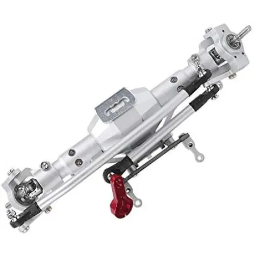 VGEBY Front Axle, Metal CNC Remote Control Front Axle RC Model Crawler Car Parts Fit for Scx10 II 90046 90047 1/10 Crawler RC Car Accessory(Silver) VGEBY Front Axle, Metal CNC Remote Control Front Axle RC Model Crawler Car Parts Fit for Scx10 II 90046 90047 1/10 Crawler RC Car Accessory(Silver)