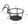 HOMENOTE Railing Planter, 3 Pack Hanging Flower Basket Outside Plant Stand Over Deck Rail Planters for Balcony - Easy Assembly Metal Black