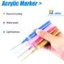 Paint Pens for Rock Painting waterproof Permanent Fast Drying 2 mm Nib For pumpkin Flat Stone Ceramic Glass Mugs Wood Card Fabric Diy Craft Making Acrylic Paint Marker Pens Set Of 12 Colors (12)