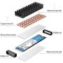 ineo 3mm M.2 SSD 2280 NVME Pure Cooper HeatSink and 10mm Aluminum Heatsink [M15]