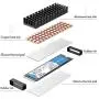 ineo 3mm M.2 SSD 2280 NVME Pure Cooper HeatSink and 10mm Aluminum Heatsink [M15]