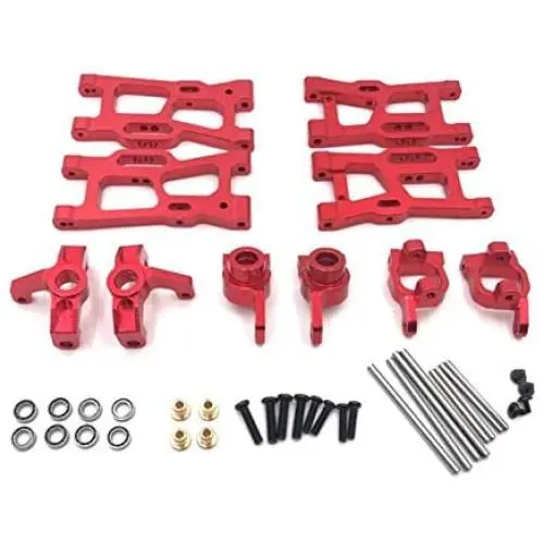 Baoer Rc car Parts,Wltoys 1/14 144001 Remote Control car Accessories Metal Upgrade Swing Arm C Seat Steering Cup Fittings red Baoer Rc car Parts,Wltoys 1/14 144001 Remote Control car Accessories Metal Upgrade Swing Arm C Seat Steering Cup Fittings red