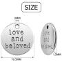 30 Pieces Inspirational Words Charms Round Message Pendants Alloy Beads for Jewelry Making,20mm