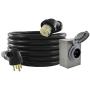 Conntek GIB1450-025 Duo-Rain Seal 50Amp Power Inlet Box and Temp Power Cord Combo Kit, 25 Feet Conntek GIB1450-025 Duo-Rain Seal 50Amp Power Inlet Box and Temp Power Cord Combo Kit, 25 Feet