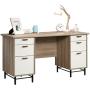 Sauder Anda Norr Executive Desk, L: 56.3'' x W: 22.13'' x H: 29.53'', Sky Oak