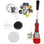 Button Badge Parts Set, 500Pcs 44mm Metal Round Backpin DIY Button Badge Set Top/Bottom Cover Clip Pin Button Parts Supplies for Pro Badge Maker Machine Button Badge Parts Set, 500Pcs 44mm Metal Round Backpin DIY Button Badge Set Top/Bottom Cover Clip Pin Button Parts Supplies for Pro Badge Maker Machine