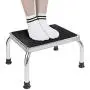 Vaunn Medical Foot Step Stool with Anti-Skid Rubber Platform, Chrome Plated Stool Vaunn Medical Foot Step Stool with Anti-Skid Rubber Platform, Chrome Plated Stool