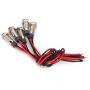 5Pcs LED Lamp IP66 6mm LED Water-Proof Metal Warning Light Power Indicator with Wire 1NO for Motorcycle Bicycle (DC3~6V)