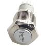 Etopars 12V 5A Car Motor Red LED Light Momentary Speaker Horn Bells Push Button Stainless Steel Metal Switch Toggle 19mm Socket Plug Wire