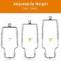 7” 8” 9” inch Adjustable Lamp Harp fits Regular Saddle Base or UNO Collar Ring Adapter for E26 phenolic Socket, Works with Any lamp Style.