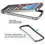 Slim Thin Phone Case Compatible with iPhone 12 12 Pro, Metal Bumper Cover with Soft TPU Inner [No Signal Interference][Support Wireless Charging] Compatible for iPhone 12 12 Pro, Silver