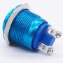 Twidec / 19mm Waterproof Blue Metal Shell Momentary Raised Top Push Button Switch 3A/12~250V SPST 1NO Start Button for car Modification Switch （Quality Assurance for 1 Years）M-19-BU-G