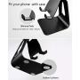 Adjustable Cell Phone Stand, CreaDream Phone Stand, Cradle, Dock, Holder, Aluminum Desktop Stand Compatible with Phone Xs Max Xr 8 7 6 6s Plus SE Charging, Accessories Desk,All Mobile Phones-Black