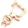 Lind Kitchen 10pcs Metal Swivel Clasps Lobster Clasp Snap Hook Cute Cat Shape DIY Keychain Accessories(Rose Gold)