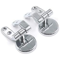 Tulead Toilet Seat Hinges Zinc Alloy Replacement Hinges Adjustable Toilet Seat Bolts Nuts Left and Right Hinges Kits with Mounting Screws (Not Soft Close)