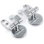 Tulead Toilet Seat Hinges Zinc Alloy Replacement Hinges Adjustable Toilet Seat Bolts Nuts Left and Right Hinges Kits with Mounting Screws (Not Soft Close)