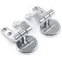 Tulead Toilet Seat Hinges Zinc Alloy Replacement Hinges Adjustable Toilet Seat Bolts Nuts Left and Right Hinges Kits with Mounting Screws (Not Soft Close)