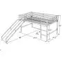 DHP Junior Twin Metal Loft Bed with Slide, Multifunctional Design, White with White Slide DHP Junior Twin Metal Loft Bed with Slide, Multifunctional Design, White with White Slide