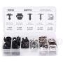 ANTS PART 60Pcs Engine Undertray Cover Clips Bottom Metal Screw Bolt Kit for Audi VW