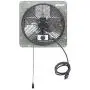 iLIVING 14'' Wall Mounted Shutter Exhaust Thermostat Control-3 Speeds Vent Fan For Home Attic, Shed, or Garage Ventilation, 850 CFM, 1300 SQF Coverage Area, Variable, Silver