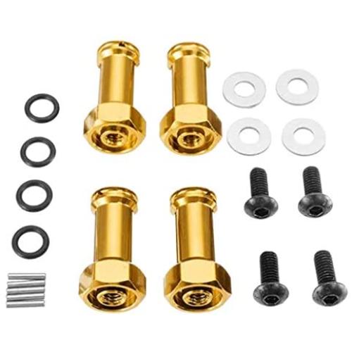 LoveinDIY 12mm Wheel Hub Hex Adaptor Extension for 1/14 RC Car Wltoys 144001 Part Accs - Golden, 12mm