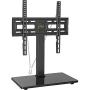 AM alphamount Universal TV Stand Table Top TV Base for 26-55 Inch LED LCD OLED Flat Screen TVs Max VESA 400x400mm Height Adjustable TV Mount Stand Holds up to 88lbs with Tempered Glass Base APTVS06