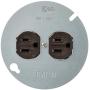 Leviton 1228 15 Amp 125 Volt, Duplex Receptacle, with 4'' Metal Cover, Residential Grade, Grounding, Brown