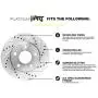 Fit 2014-2015 Mazda 6 HartBrakes Full Kit Drill/Slot Brake Rotors Kit+Ceramic Pads