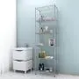 BATHWA 6-Tier Metal Wire Rack, Free Standing Shelving Unit, Adjustable Heavy Duty Storage Shelves for Kitchen Organization, with Leveling Feet and Stainless Side Hooks, Silver BATHWA 6-Tier Metal Wire Rack, Free Standing Shelving Unit, Adjustable Heavy Duty Storage Shelves for Kitchen Organization, with Leveling Feet and Stainless Side Hooks, Silver