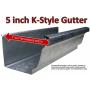 Quick Screw 5'' 50 Pack Premium Hidden Rain Gutter Bracket Hook Hangers with screw clip style
