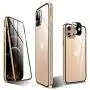 KumWum Full Body Magnetic Case for iPhone 12 Mini Front and Back Tempered Glass Aluminum Bumper Double Sided Clear Cover Built in Camera Lens Protector, Gold KumWum Full Body Magnetic Case for iPhone 12 Mini Front and Back Tempered Glass Aluminum Bumper Double Sided Clear Cover Built in Camera Lens Protector, Gold