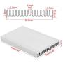 Senmod 100x60x10mm Cooling Module, Aluminum Heat Radiator Heatsink Cooling Fan with 16pcs Fins for High Power Amplifier Transistor Semiconductor Devices, Pack of 4