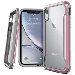 Raptic Shield, Compatible with Apple iPhone X/Xs (Formerly Defense Shield) - Military Grade Drop Tested, Anodized Aluminum, TPU, Polycarbonate Protective Case for Apple iPhone X/Xs, Rose Gold/Gray