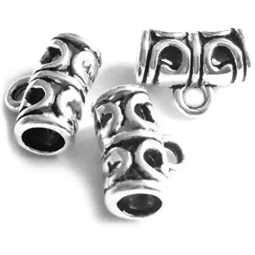 Heathers cf Silver Tone Bail Spacer Tube Connector findings for Jewelry Making 85 Pieces Heathers cf Silver Tone Bail Spacer Tube Connector findings for Jewelry Making 85 Pieces