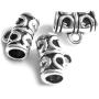 Heathers cf Silver Tone Bail Spacer Tube Connector findings for Jewelry Making 85 Pieces