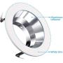 TORCHSTAR 4 Inch Recessed Can Light Trim, Aluminum Reflector Metal Step Baffle Trim, for PAR20, R20, BR20 Light Bulbs, for 4’’ Recessed Cans, Halo/Juno Remodel Recessed Housing, Pack of 6