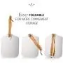 SPLENDR Aluminum Metal Pizza Peel with Foldable Wood Handle 12 Inch x 14 Inch Great Gift for Homemade Pizza Lovers. Easy Storage Pizza Paddle for Baking Bread