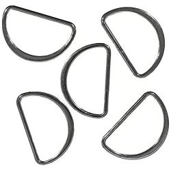 Paracord Planet Flat Metal D-Ring – 2 Inch Silver – Do It Yourself Bags, Accessories, Pet Collars, and Straps (2 Pack)