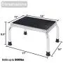 Vaunn Medical Foot Step Stool with Anti-Skid Rubber Platform, Chrome Plated Stool Vaunn Medical Foot Step Stool with Anti-Skid Rubber Platform, Chrome Plated Stool
