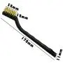 Twdrer 20 Pack Wire Brush Metal Brush Stainless Steel and Brass Brush Curved Handle Wire Toothbrush for Cleaning Welding Slag,Stain,Rust