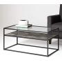 Walker Edison Furniture Modern Reversible Shelf Rectangle Coffee Accent Table Living Room, 40 Inch, White Marble, Grey Concrete
