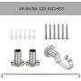 Mayrhyme Room Darkening Curtain Rod 48-84 Inches, Wrap Around Design,1-Inch Diameter Single Drapery Rod, Extendable Metal Rod Set of Window Treatment (Satin Nickel)