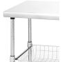 Seville Classics Stainless-Steel Professional Kitchen Work Table Cart Utility NSF-Certified Storage, 24'' W x 20'' D x 36'' H, Chrome