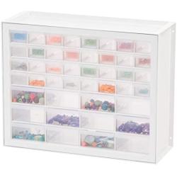 IRIS USA, DPC-44, 44 Drawer Sewing and Craft Parts Cabinet, White